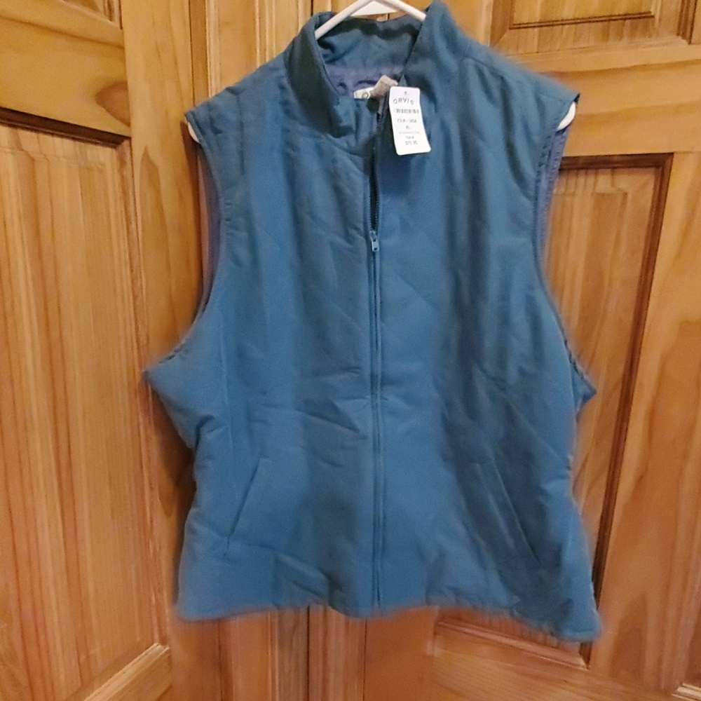Orvis blue vest, new with tags.